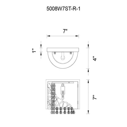 1 Light Bathroom Vanity Light, Stainless Steel