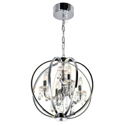 4 Light Up Chandelier, Chrome