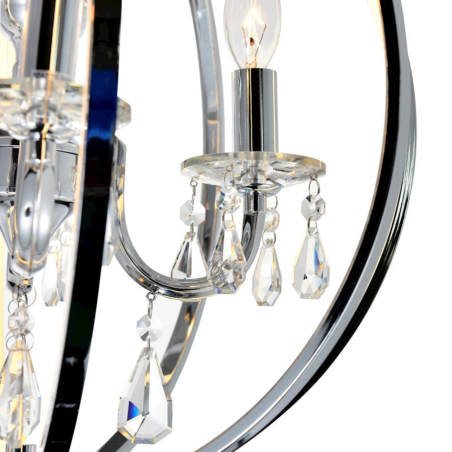 4 Light Up Chandelier, Chrome