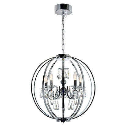 5 Light Up Chandelier, Chrome