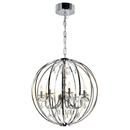 CWI Lighting Abia 8 Light Up Chandelier, Chrome - 5025P34C-8