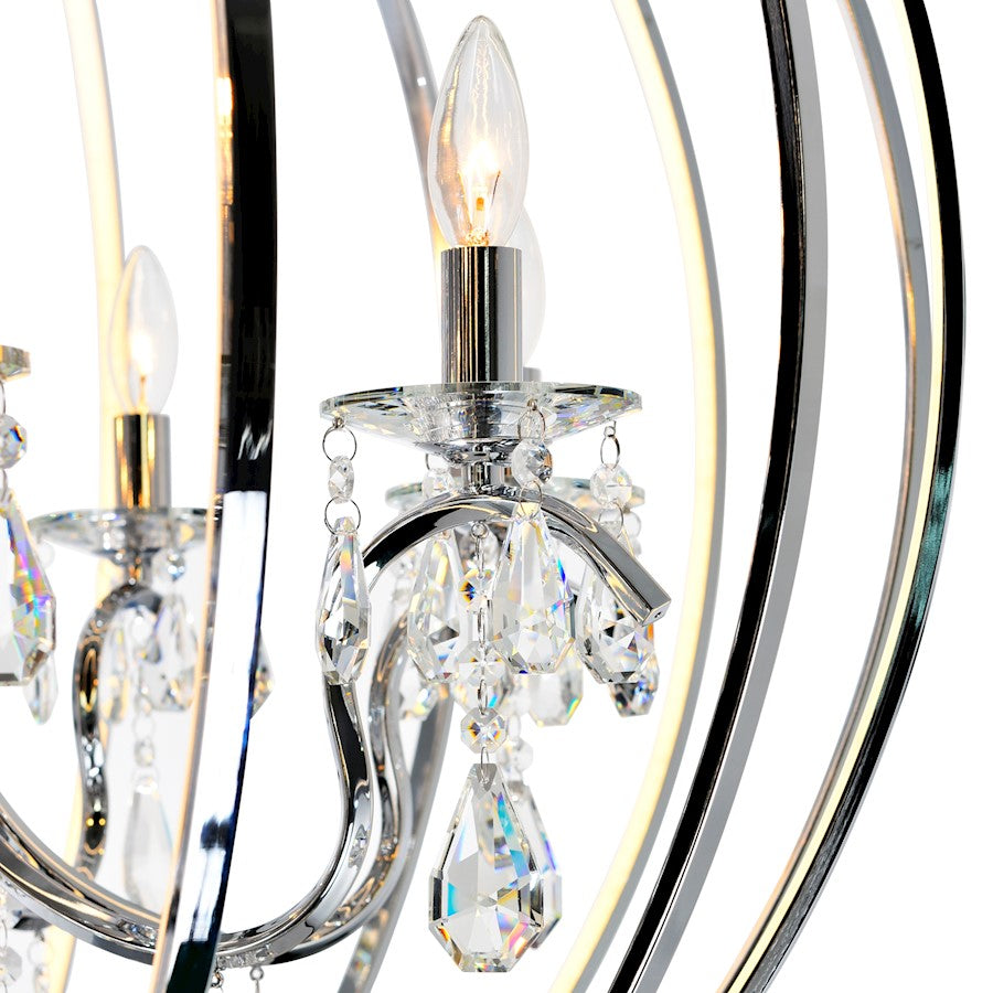 8 Light Up Chandelier, Chrome