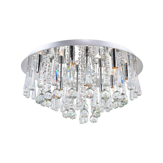 CWI Lighting Brianna 12 Light 11" Flush Mount, Chrome - 5035C24C-R