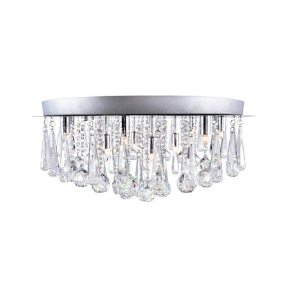 CWI Lighting Brianna 12 Light 11" Flush Mount, Chrome