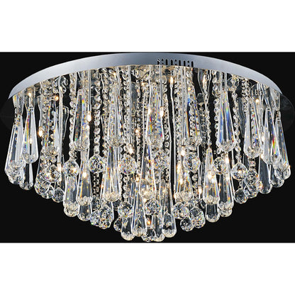 CWI Lighting Brianna 16 Light 14" Flush Mount, Chrome