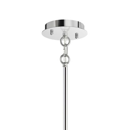 12 Light Drum Shade Chandelier, Chrome