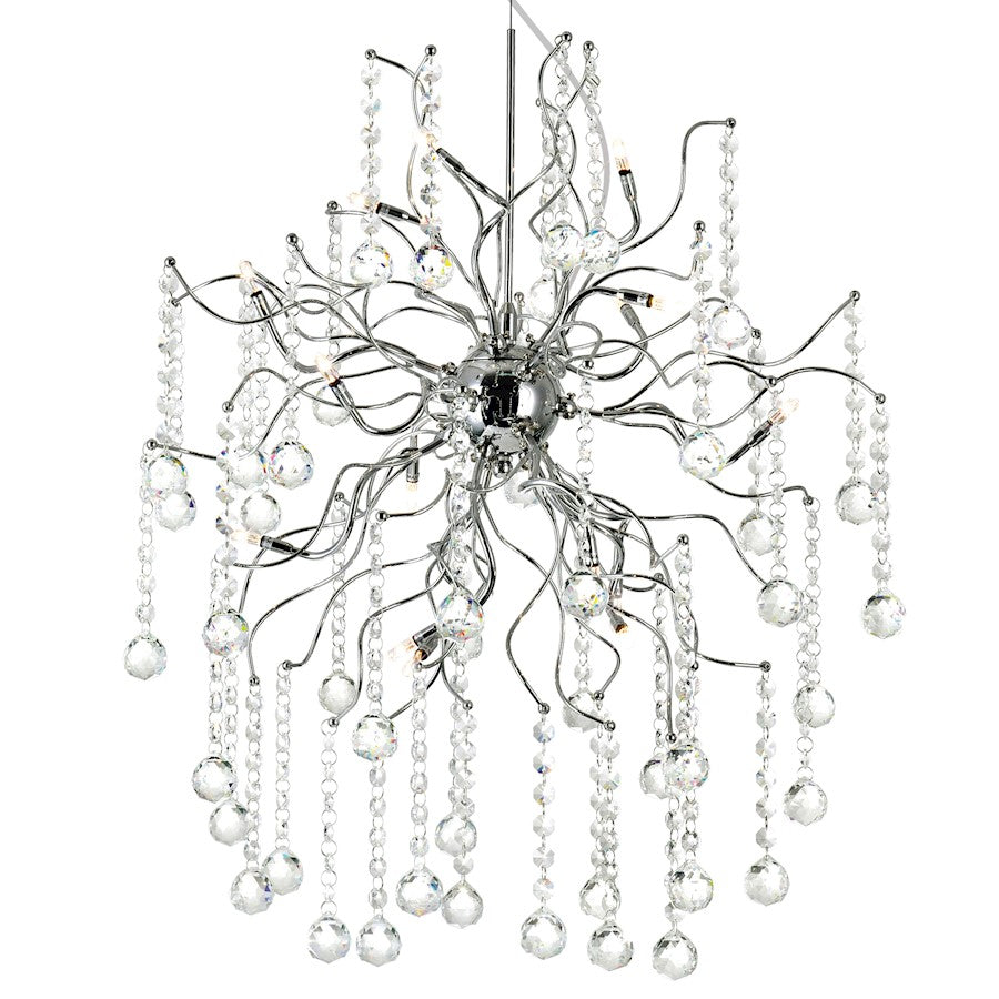 15 Light Chandelier, Chrome