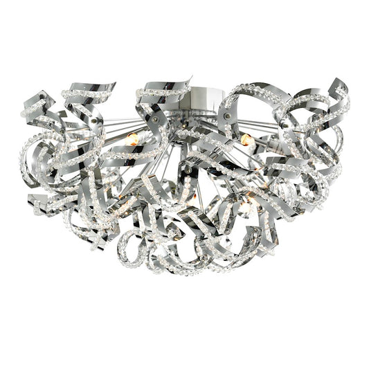 CWI Lighting Swivel 13 Light Flush Mount, Chrome - 5067C22C