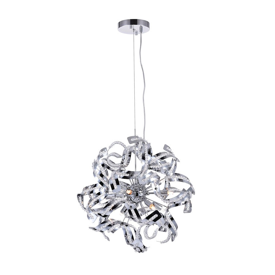 12 Light Chandelier, Chrome