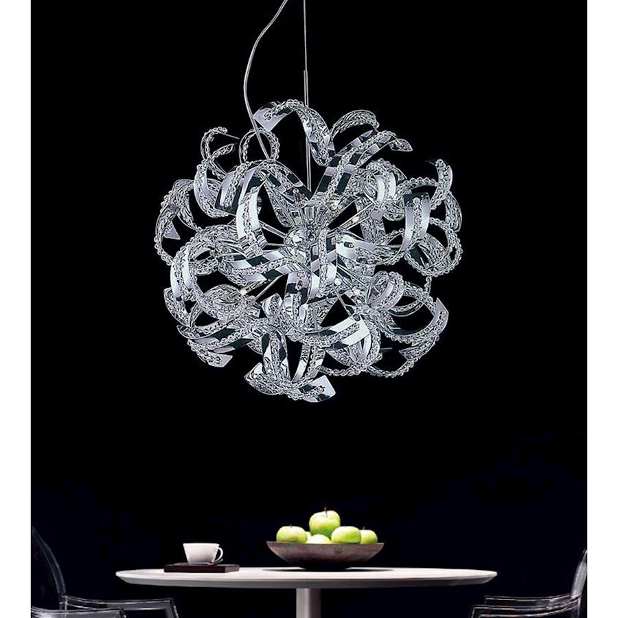 14 Light Chandelier, Chrome