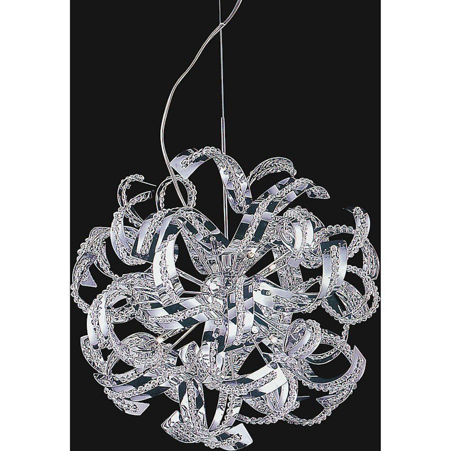 14 Light Chandelier, Chrome