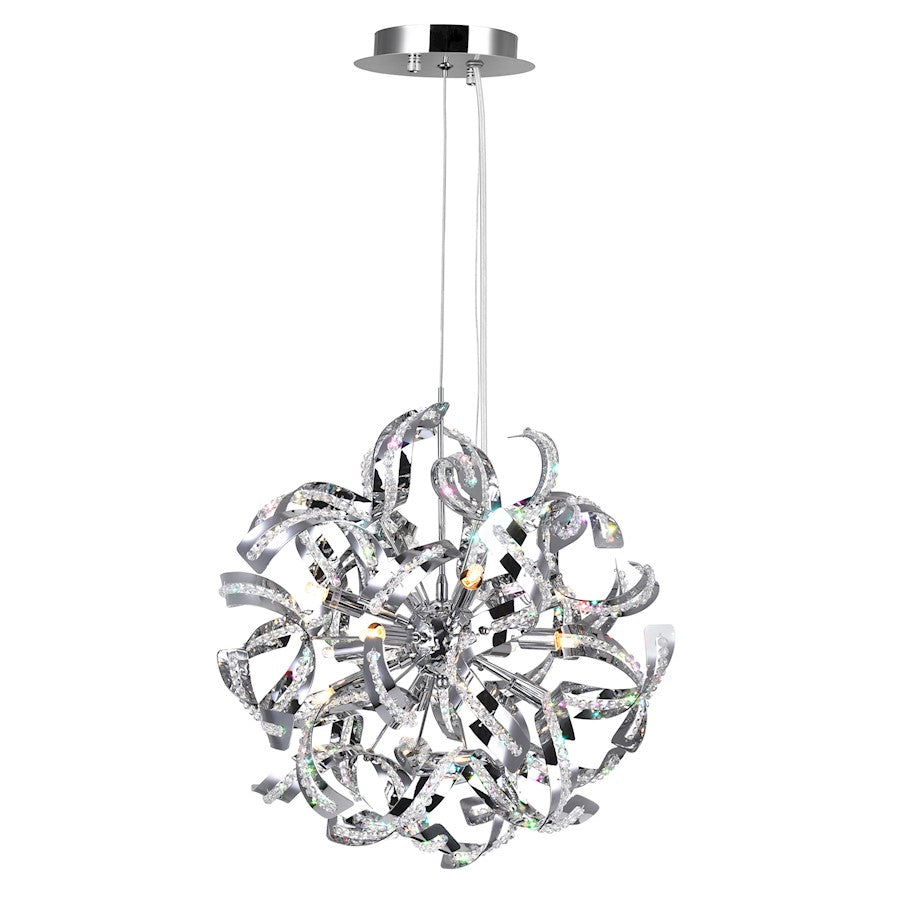 CWI Lighting Swivel 18 Light Chandelier, Chrome - 5067P29C