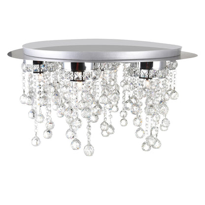 CWI Lighting Monica 7 Light Flush Mount, Chrome