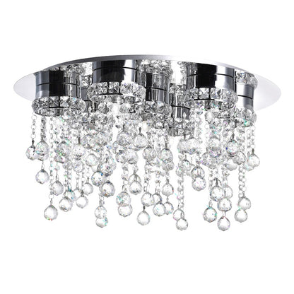 CWI Lighting Monica 7 Light Flush Mount, Chrome