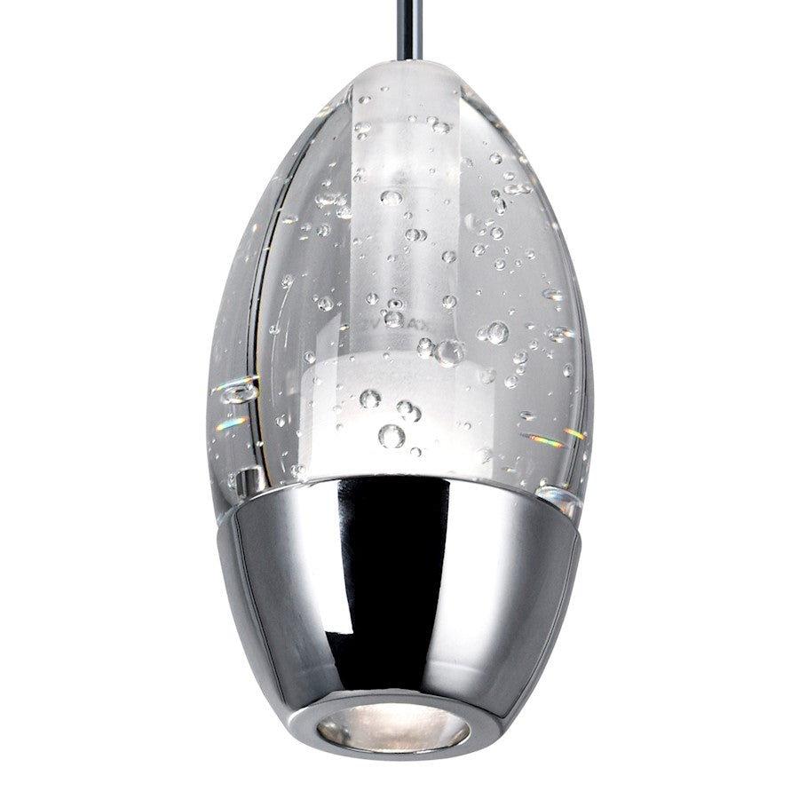 3 Light 10" Multi Light Pendant, Chrome