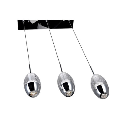 3 Light 16" Multi Light Pendant, Chrome