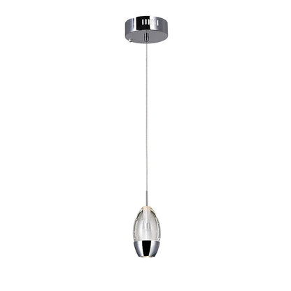 CWI Lighting Perrier 1 Light 5" Down Mini Pendant, Chrome - 5077P5C-R