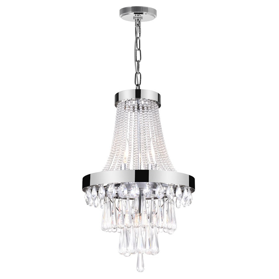 CWI Lighting Vast 3 Light Chandelier, Chrome - 5078P12C