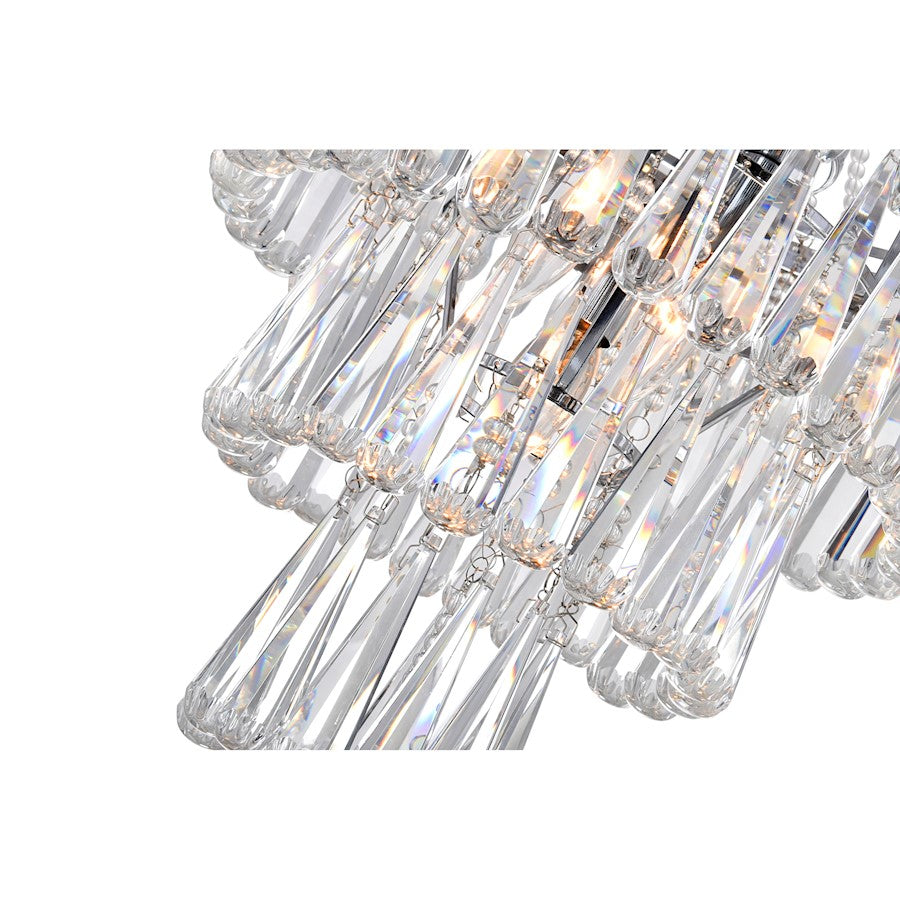 6 Light Chandelier, Chrome