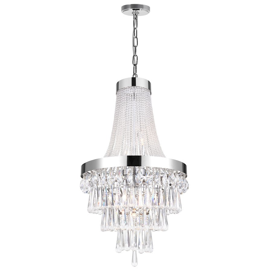 CWI Lighting Vast 7 Light Chandelier, Chrome - 5078P20C