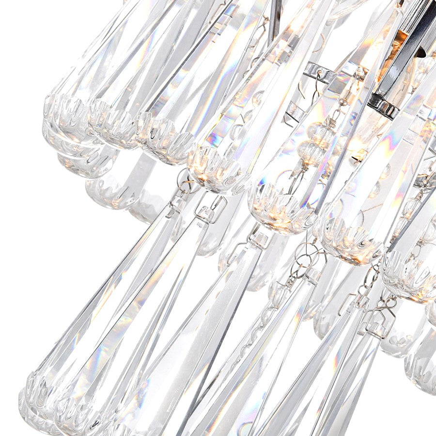 7 Light Chandelier, Chrome