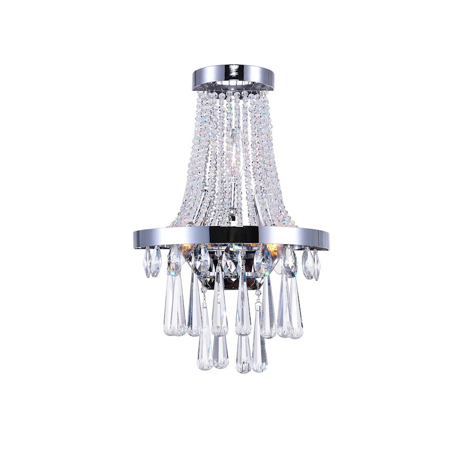 CWI Lighting Vast Wall Light, Chrome - 5078W12C