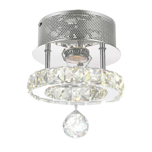 CWI Lighting Ring 1 Light Flush Mount, Stainless Steel - 5080C7ST