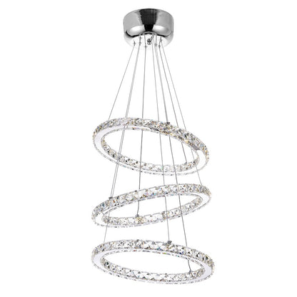 CWI Lighting Ring Chandelier, Stainless Steel 3R - 5080P16ST-3R