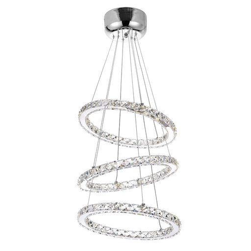 CWI Lighting Ring Chandelier, Stainless Steel 3R - 5080P16ST-3R