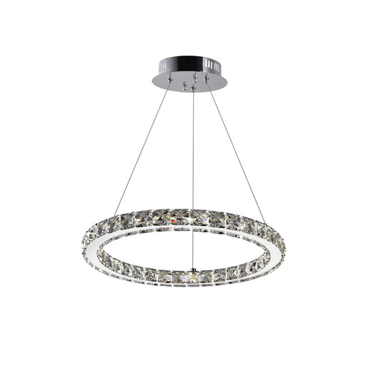 CWI Lighting Ring 16" Chandelier, Stainless Steel - 5080P16ST-R