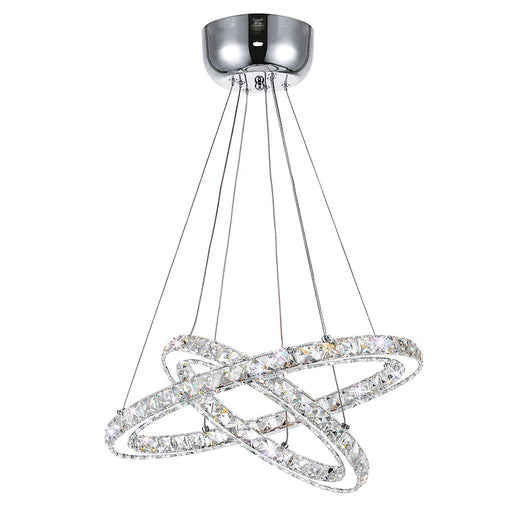 CWI Lighting Ring 20" Chandelier, Stainless Steel - 5080P20ST-2R