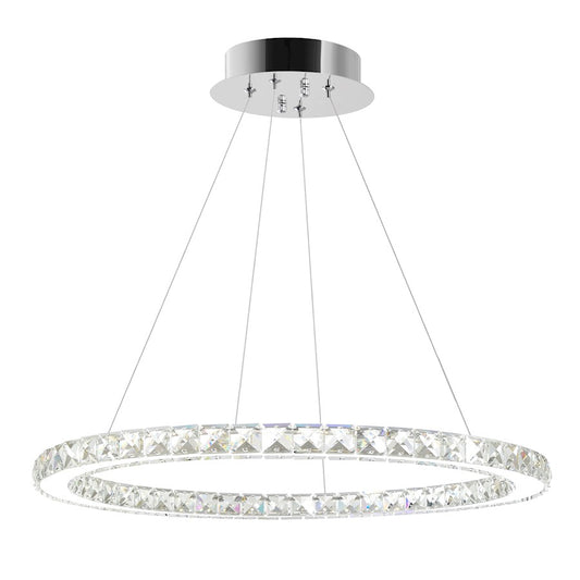 CWI Lighting Ring 24" R Chandelier, Stainless Steel - 5080P24ST-R