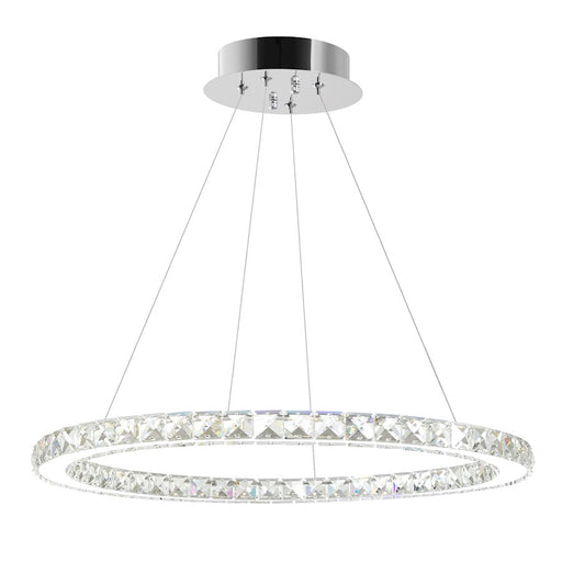 CWI Lighting Ring 24" R Chandelier, Stainless Steel - 5080P24ST-R