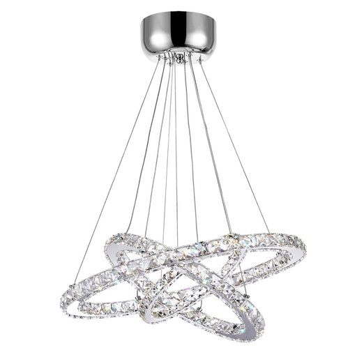CWI Lighting Ring 32" 3R Chandelier, Stainless Steel - 5080P32ST-3R