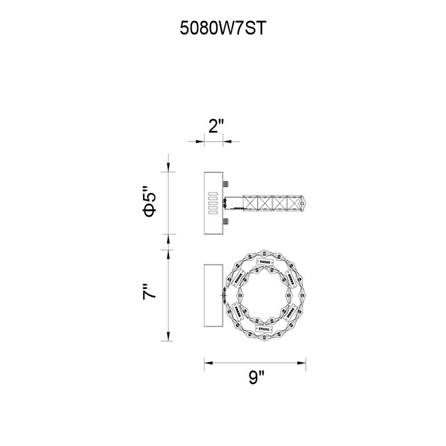 Ring Wall Light, Stainless Steel