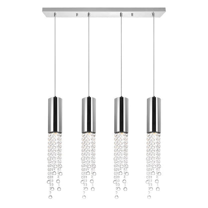 CWI Lighting Extended 4 Light Multi Light Pendant, Chrome - 5081P30C-RC