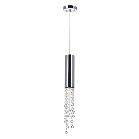 CWI Lighting Extended 1 Light Down Mini Pendant, Chrome - 5081P5C-R