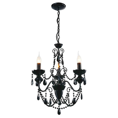 CWI Lighting Keen 3 Light Up Chandelier, Black - 5095P16B-3