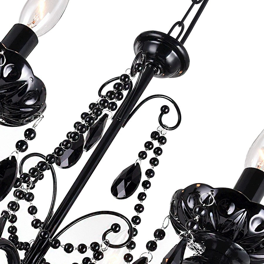 3 Light Up Chandelier, Black