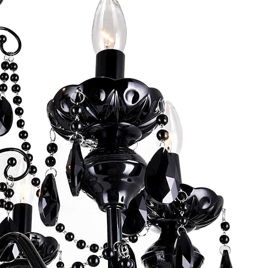 3 Light Up Chandelier, Black