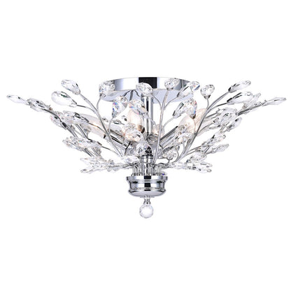 CWI Lighting Ivy 6 Light Flush Mount, Chrome - 5206C22C