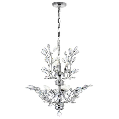 CWI Lighting Ivy 6 Light Chandelier, Chrome - 5206P22C