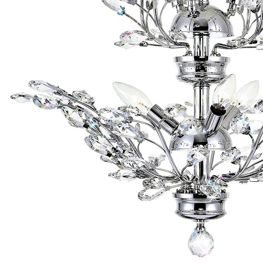 6 Light Chandelier, Chrome