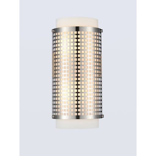 CWI Lighting Checkered 2 Light Wall Light, Satin Nickel/Frosted - 5209W6SN