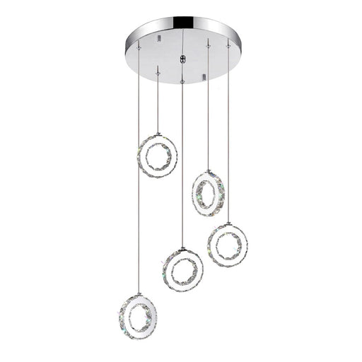 CWI Lighting Ring 20" Multi Pendant, Stainless Steel - 5417P20ST-R