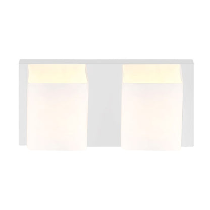 Cristini 2 Light Bathroom Vanity Light, Satin Nickel/Off White