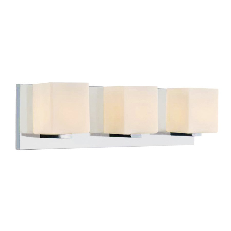 CWI Lighting Cristini 3 Light Vanity Light, Satin Nickel/Off White - 5442W20SN