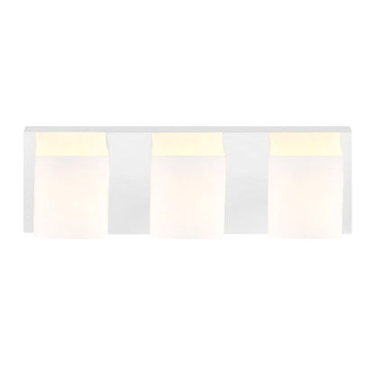 Cristini 3 Light Bathroom Vanity Light, Satin Nickel/Off White