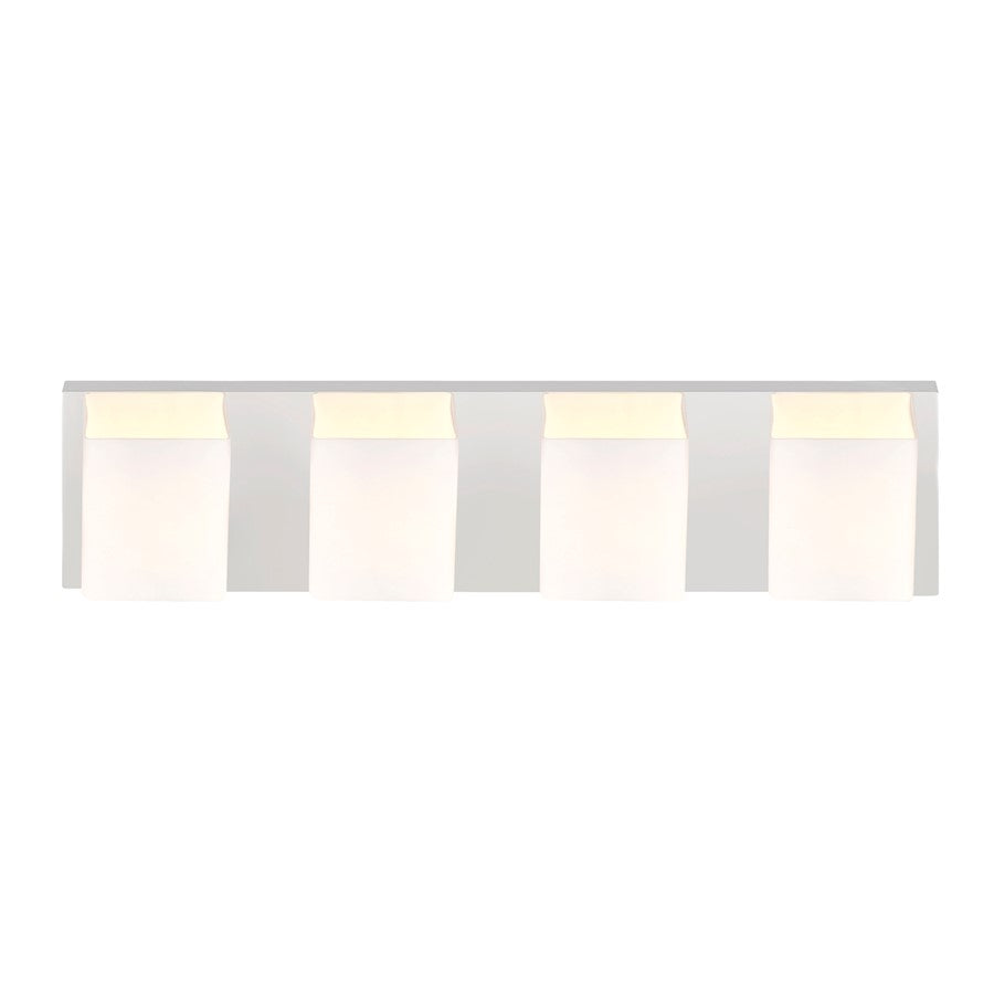 4 Light Bathroom Vanity Light, Satin Nickel