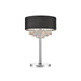 CWI Lighting Dash 3 Light Table Lamp, Chrome/Black - 5443T14C-Black